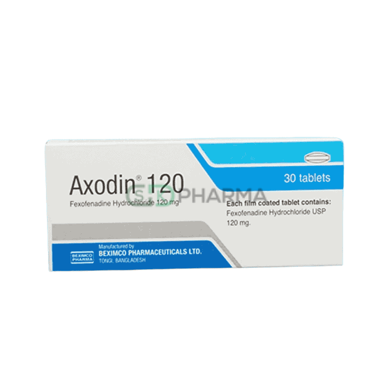 Axodin Tablet 120 mg (Fexofenadine Hydrochloride)