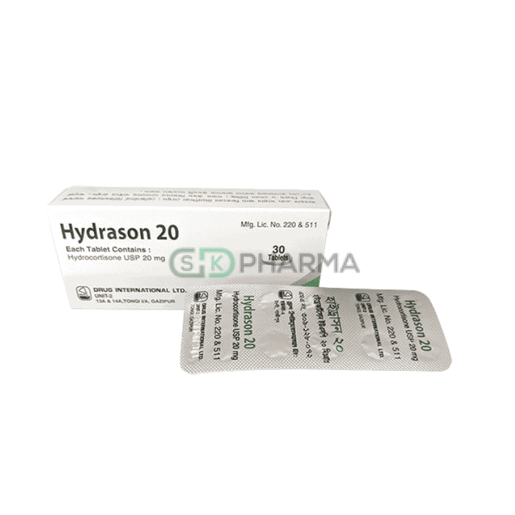 Hydrason Tablet 20 mg (Hydrocortisone)