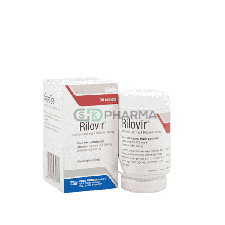 Rilovir Tablet 200 mg+50 mg (Lopinavir + Ritonavir)