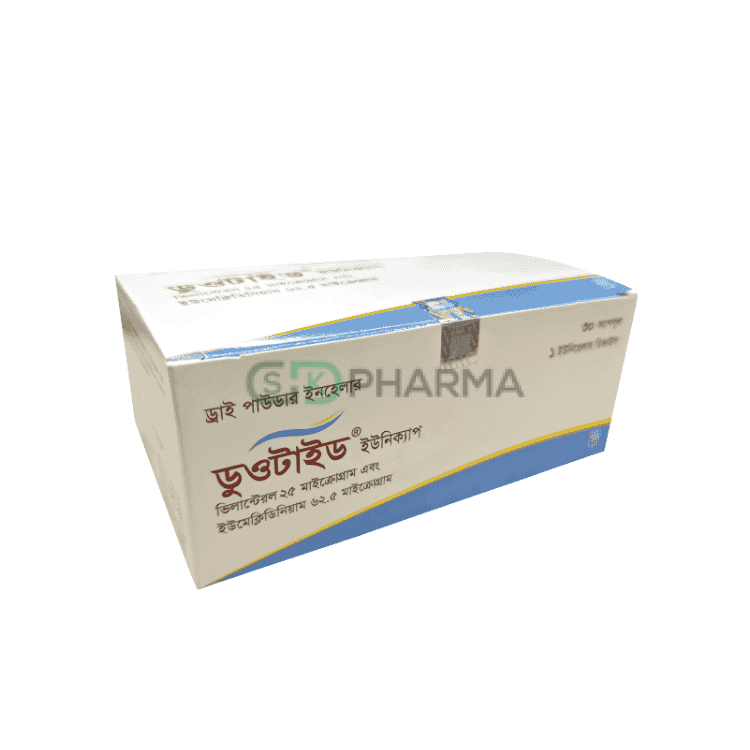 Duotide Inhalation Capsule 25 mcg+62.5 mcg (Vilanterol Trifenatate + Umeclidinium Bromide)