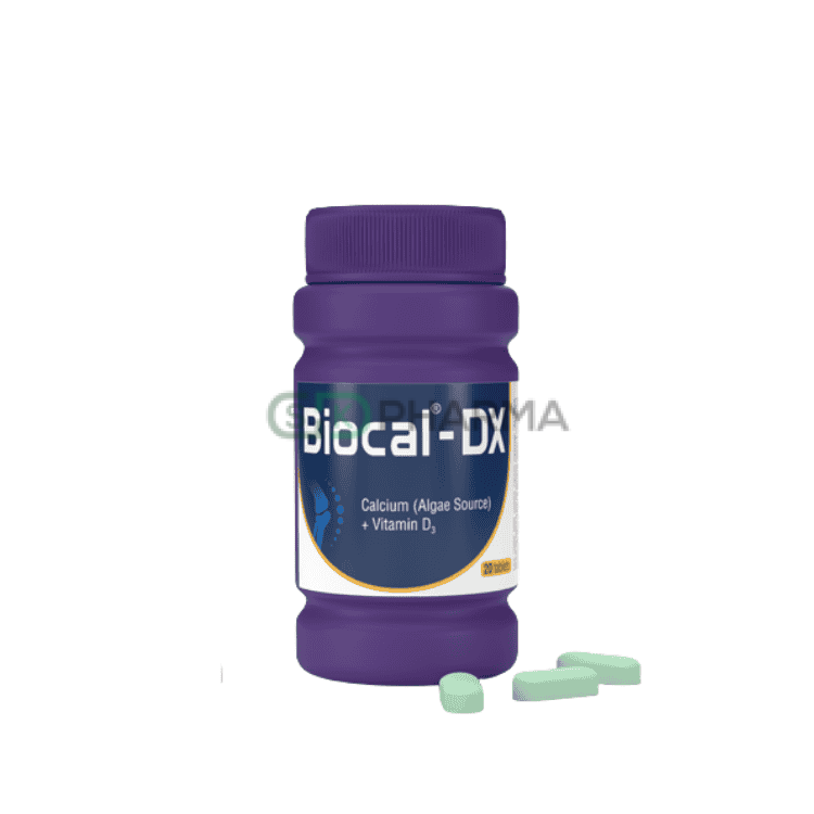 Biocal-DX Tablet 600 mg+400 IU (Algae Calcium + Vitamin D3)