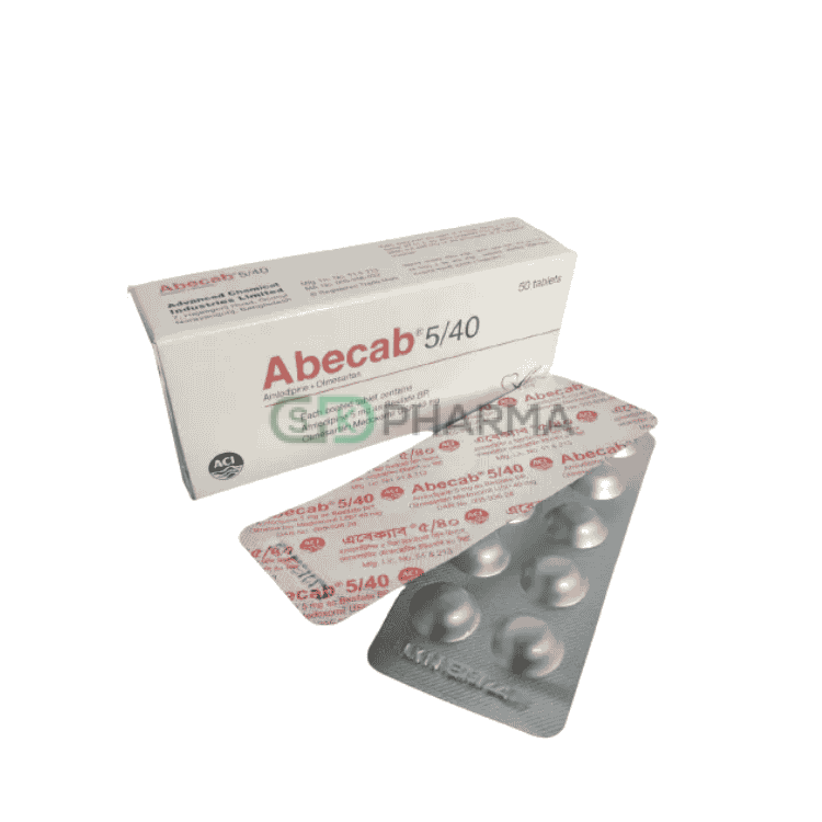 Abecab Tablet 5 mg+40 mg (Amlodipine Besilate + Olmesartan Medoxomil)