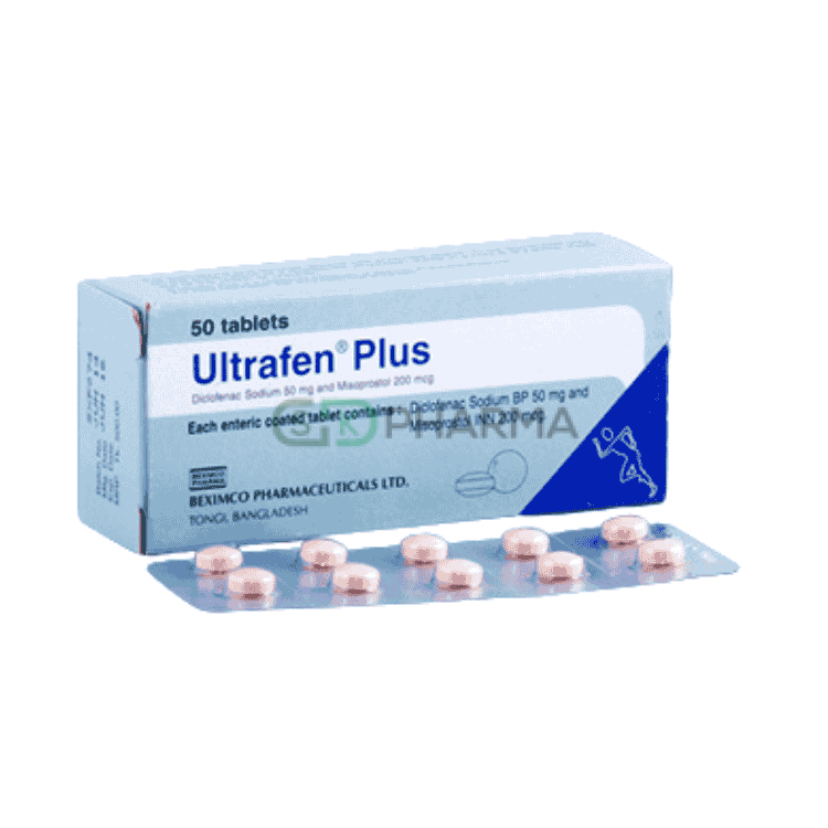 Ultrafen Plus Tablet 50 mg+200 mcg (Diclofenac Sodium + Misoprostol)