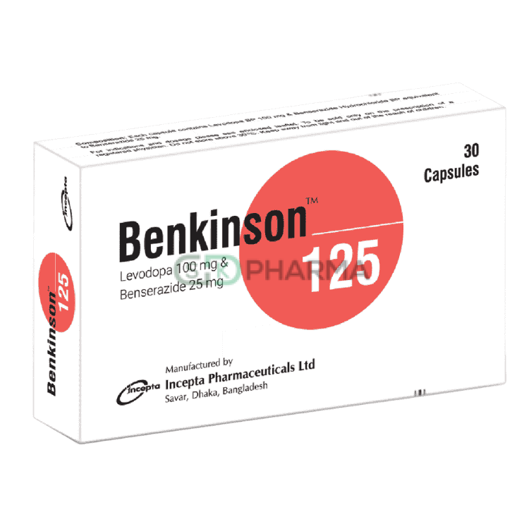 Benkinson Capsule 100 mg+25 mg (Levodopa + Benserazide)