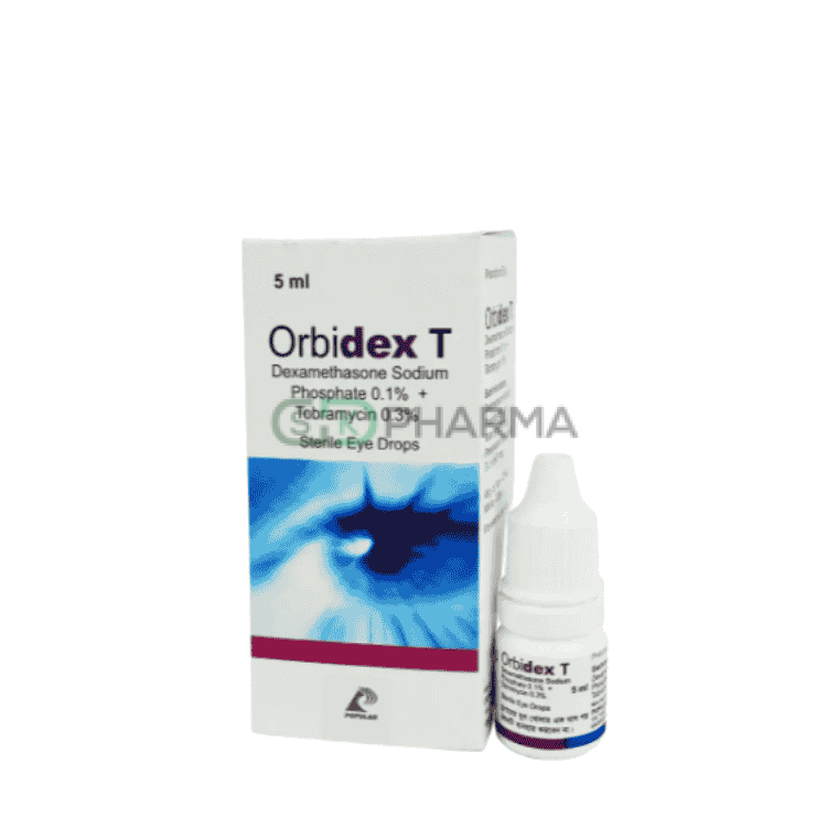 Orbidex T Eye Drop 0.1%+0.3% (Dexamethasone + Tobramycin)