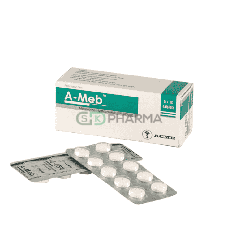 A-Meb Tablet 135 mg (Mebeverine Hydrochloride)