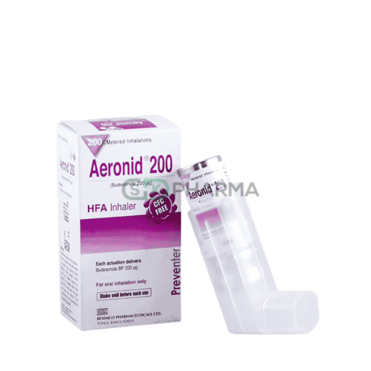 Aeronid Metered-Dose Inhaler (MDI) 200 mcg/puff (Budesonide)