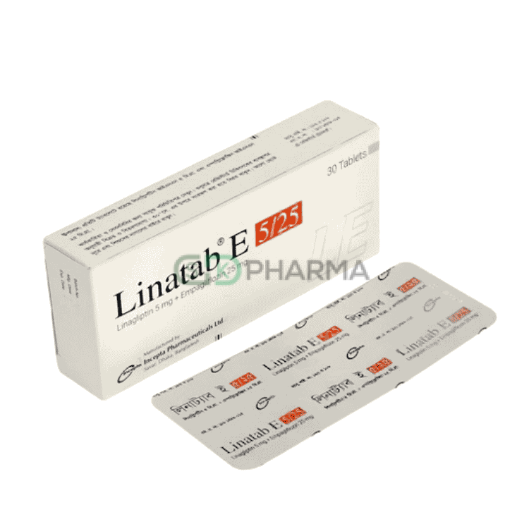 Linatab E Tablet 25 mg+5 mg (Empagliflozin + Linagliptin)