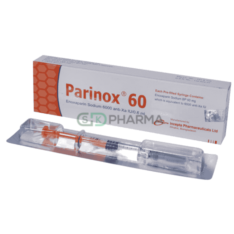Parinox Injection 6000 Anti-Xa IU/0.6 ml (Enoxaparin Sodium)