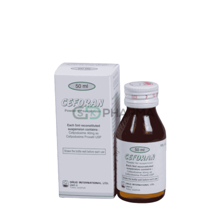 Ceforan Suspension 40 mg/5 ml (Cefpodoxime Proxetil)