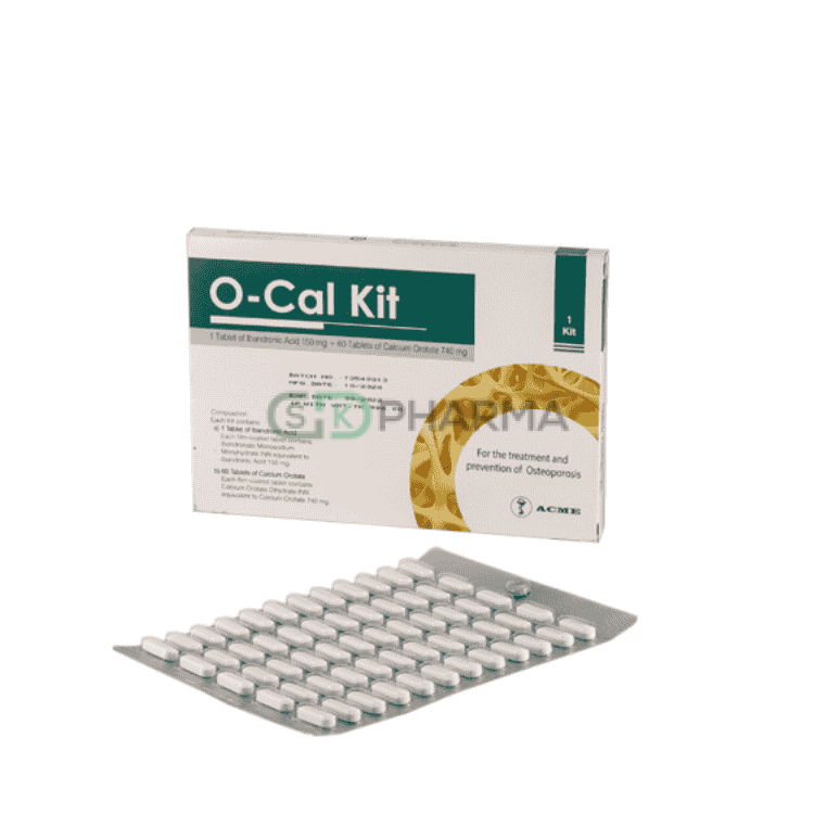 O-Cal Kit Tablet 150 mg & 740 mg (Ibandronic Acid & Calcium Orotate)