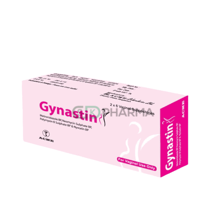 Gynastin Vaginal Suppository (Metronidazole + Neomycin Sulphate + Polymyxin B + Nystatin)