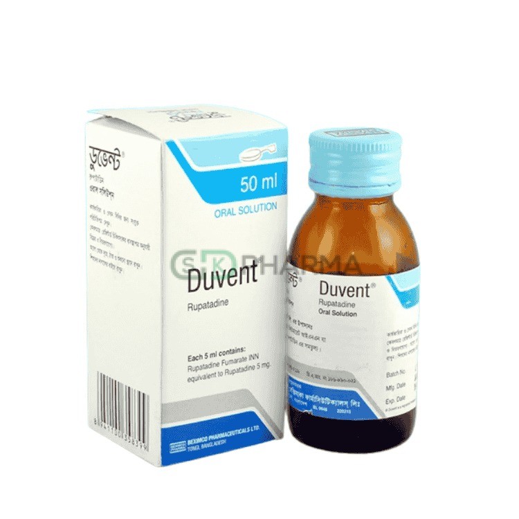Duvent Oral Solution 5 mg/5 ml (Rupatadine Fumarate)