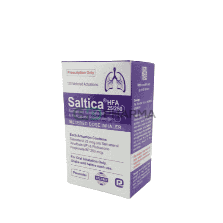 Saltica Inhaler (25 mcg+250 mcg)/puff (Salmeterol + Fluticasone Propionate)
